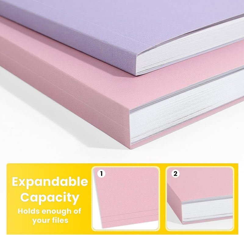 SUNEE File Folders Letter Size 10 Pastel Colors, 100 Pack Manilla Folders 8.5 x 11 1/3-Cut Tabs, Colored File Folders Office Home School for Documents Files Paper - Image 5